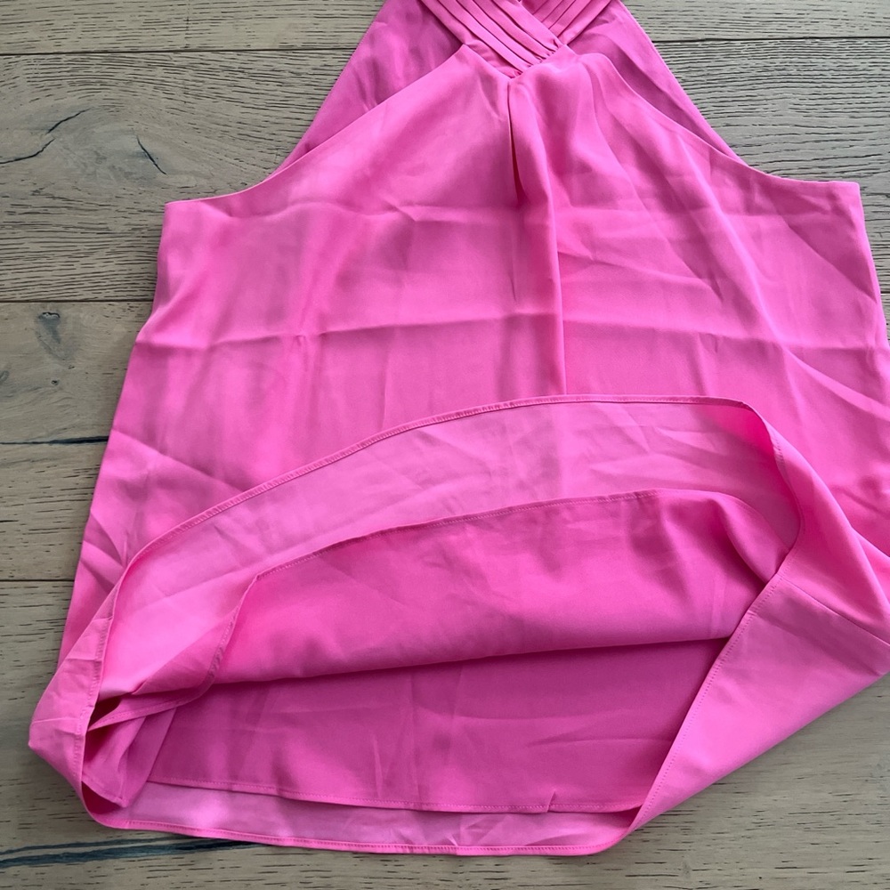 Express Hot Pink V-Neck Top